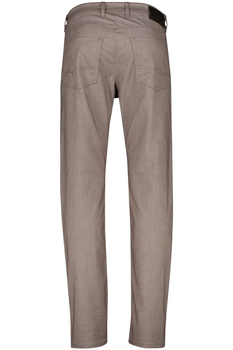 Mac jeans Arne Modern fit bruin gemêleerd zonder omslag
