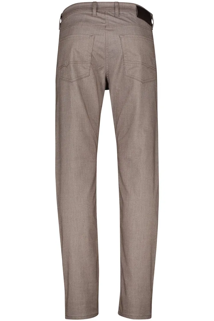 Mac jeans modern fit bruin Arne gemêleerd zonder omslag