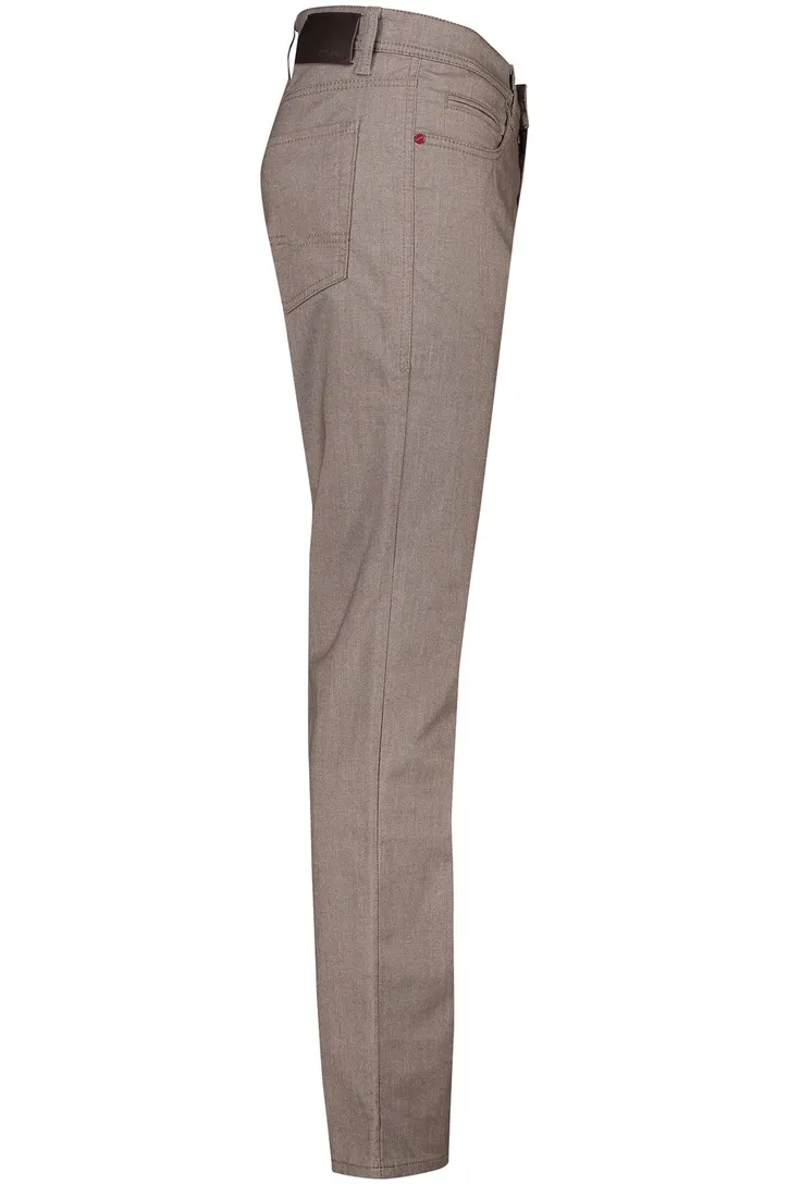 Mac jeans modern fit bruin Arne gemêleerd zonder omslag