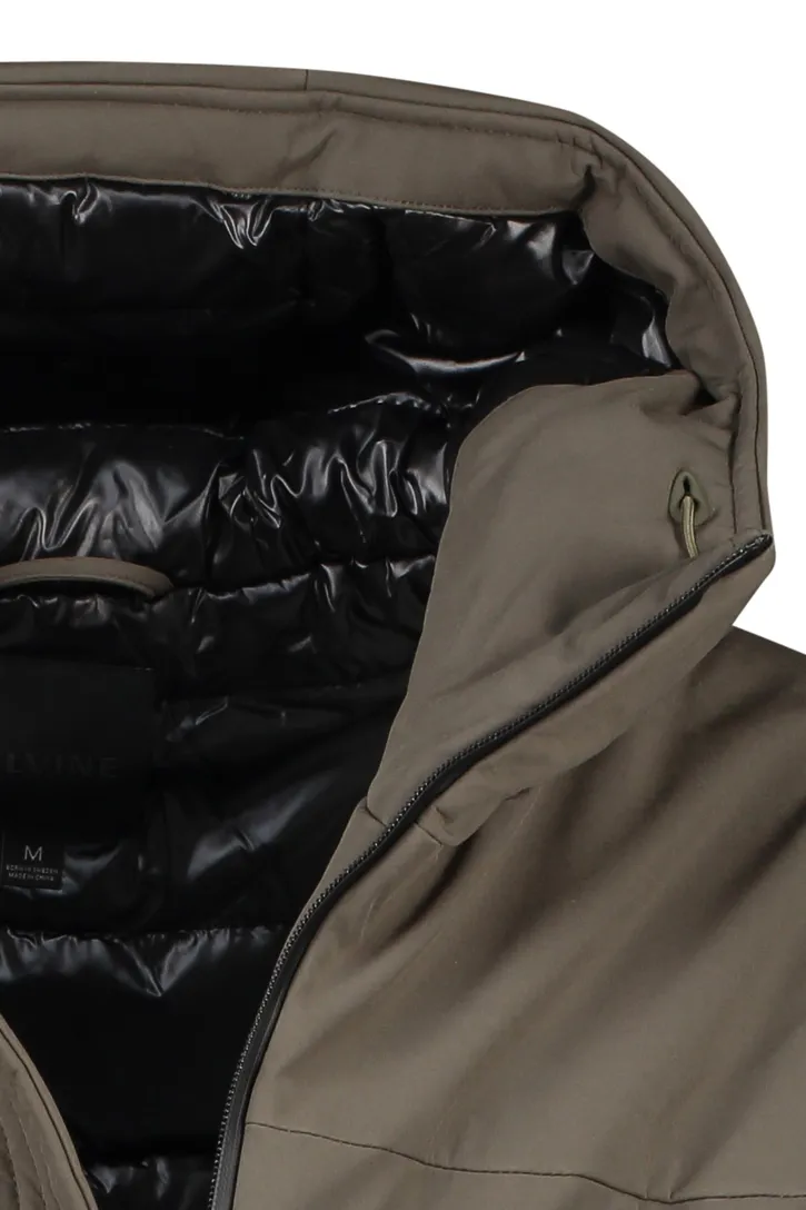 Normale fit Elvine winterjas Philian khaki effen
