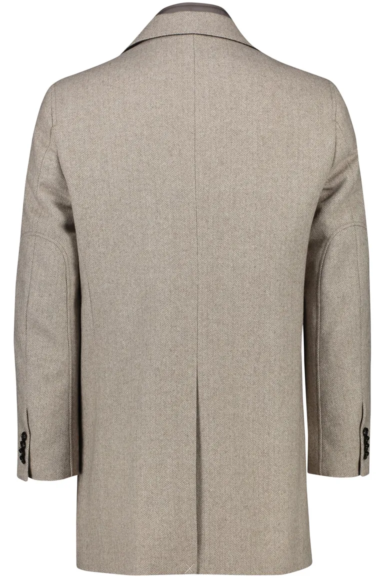 Portofino winterjas beige effen normale fit
