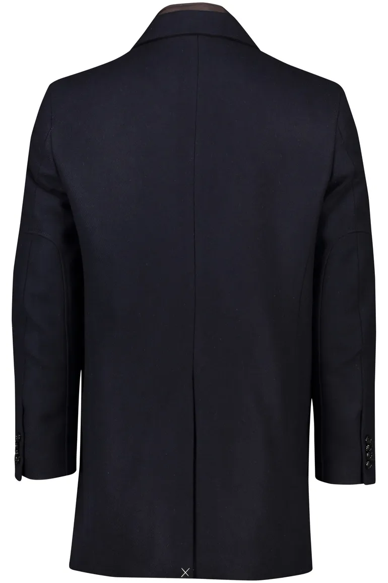Portofino winterjas donkerblauw uni normale fit