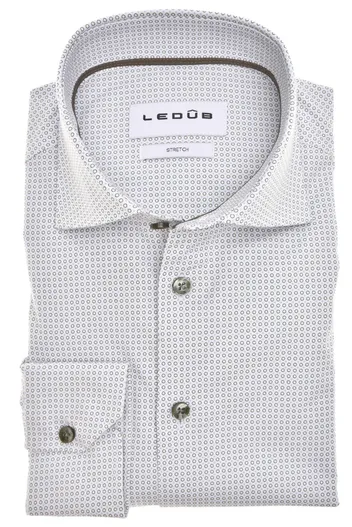 Ledub Ledub zakelijk overhemd geprint katoen normale fit Modern Fit New