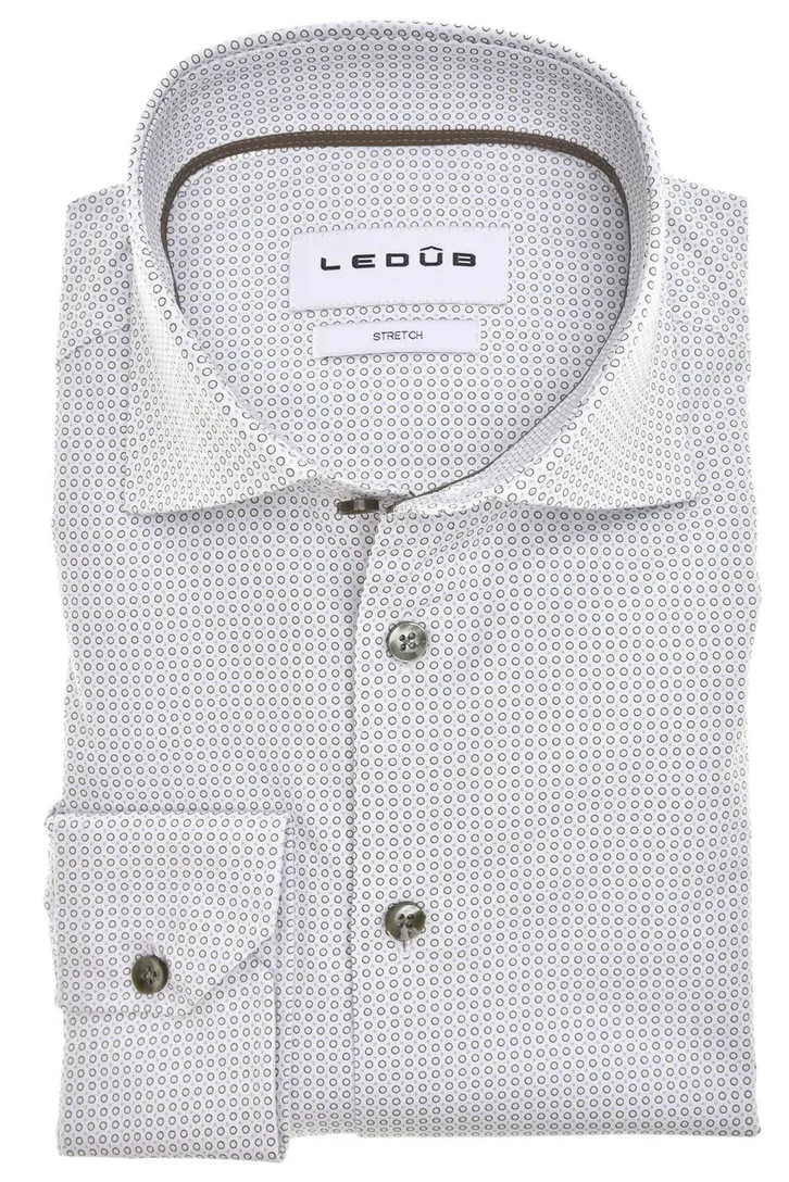 Ledub zakelijk overhemd geprint katoen normale fit Modern Fit New