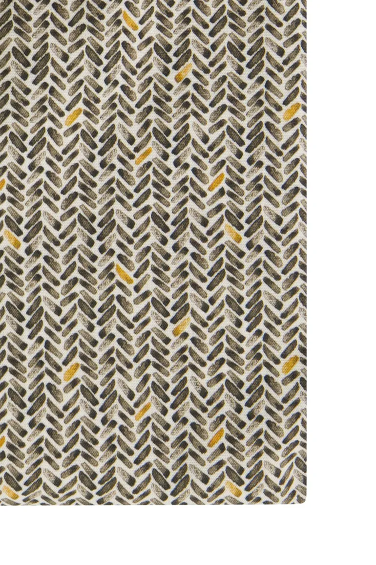 Ledub business overhemd Modern Fit New groen geprint