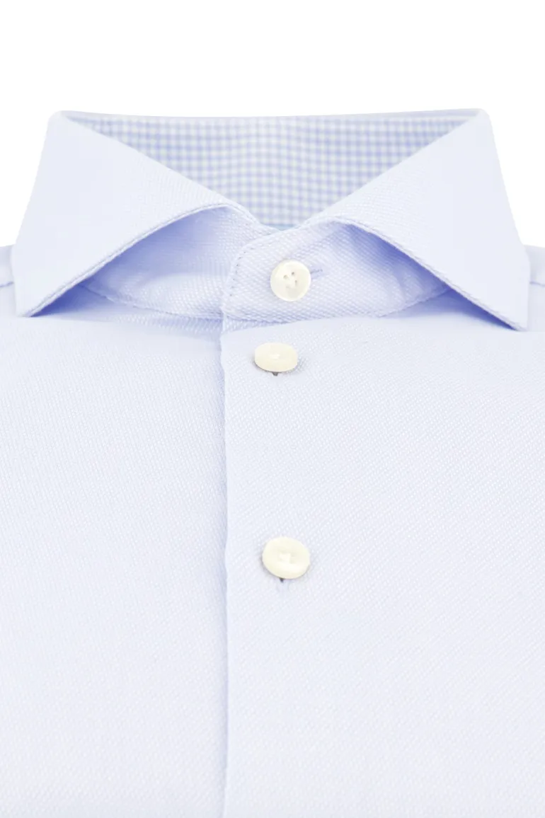 John Miller overhemd tailored fit lichtblauw