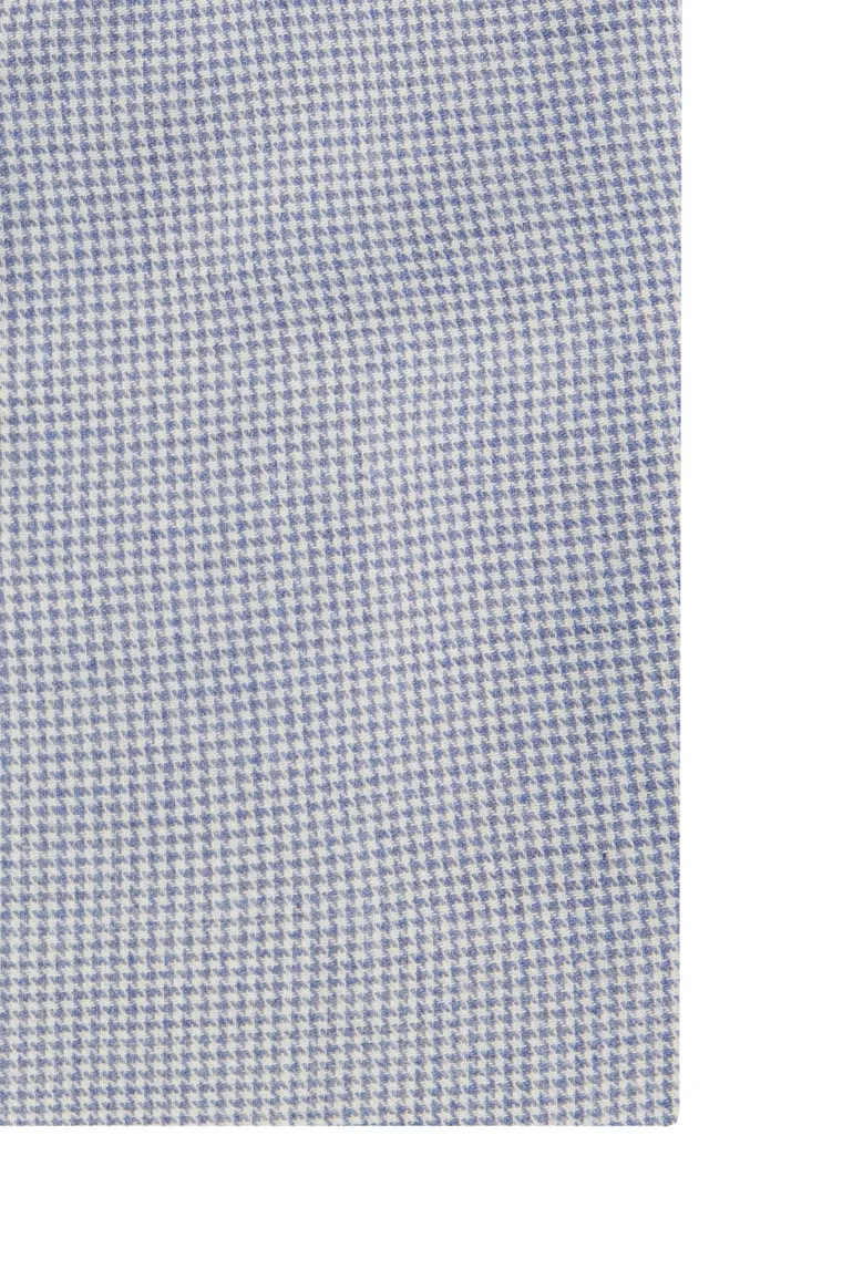 John Miller business overhemd Tailored Fit blauw geruit