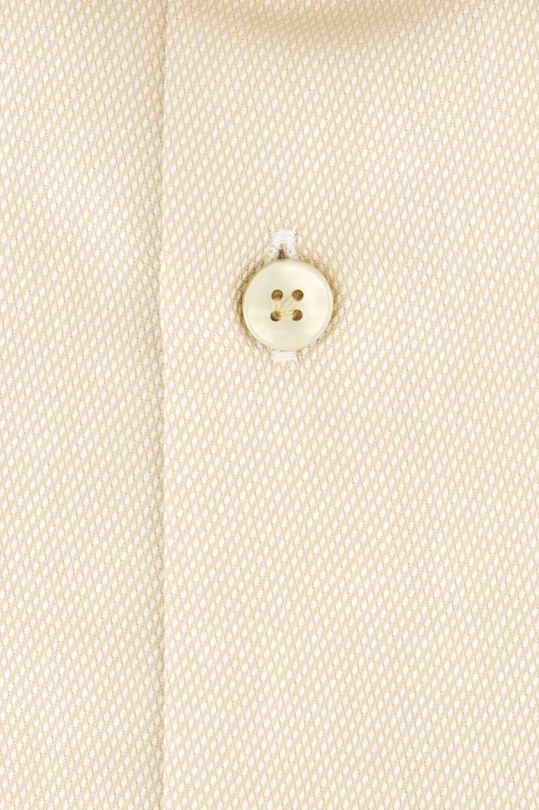 John Miller overhemd normale fit beige effen