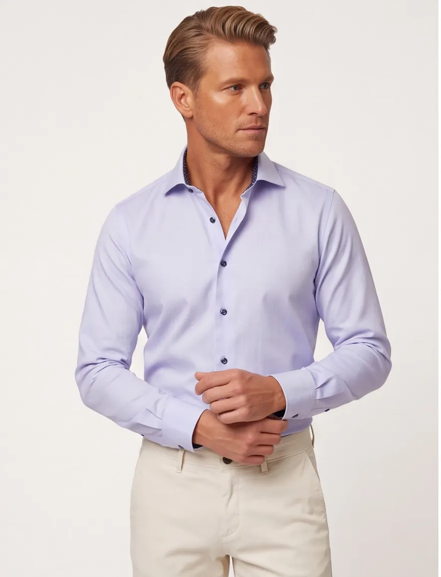 business overhemd lichtblauw Ledub Modern Fit