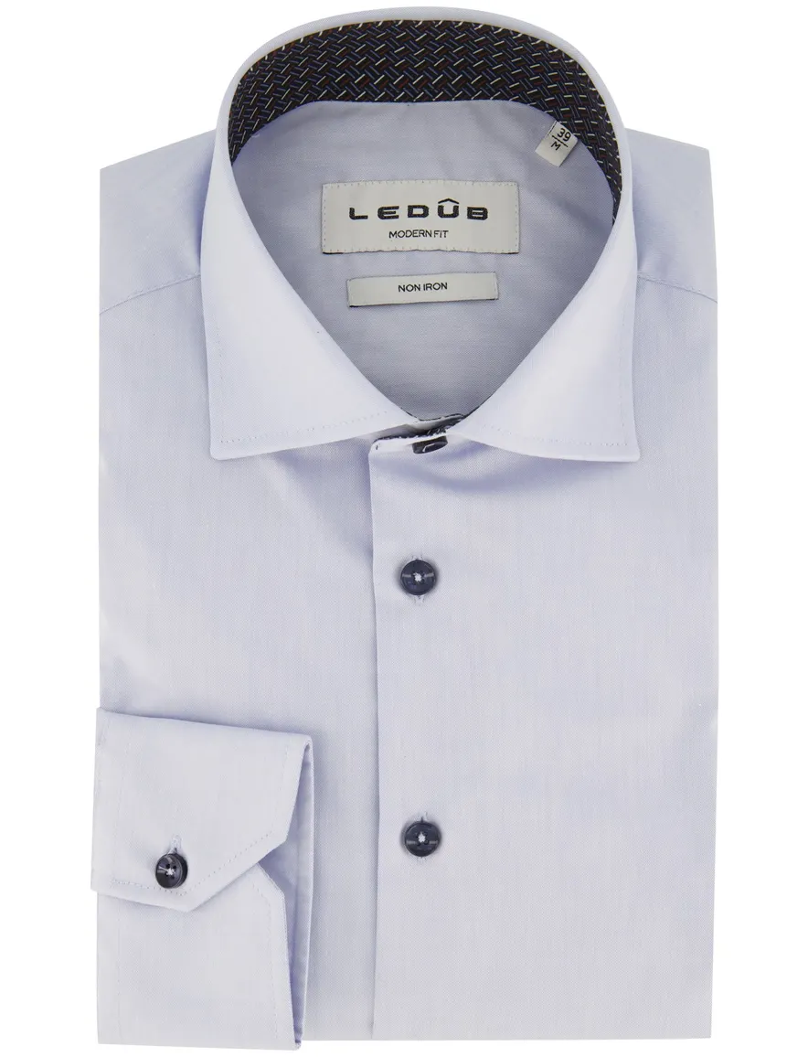 Ledub Modern Fit business overhemd lichtblauw