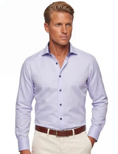 Ledub business overhemd Ledub Modern Fit lichtblauw