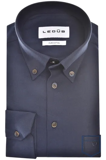 Ledub Ledub Modern Fit New casual overhemd blauw