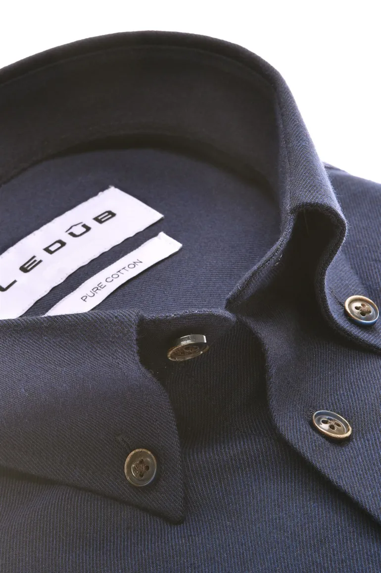 Ledub Modern Fit New casual overhemd blauw