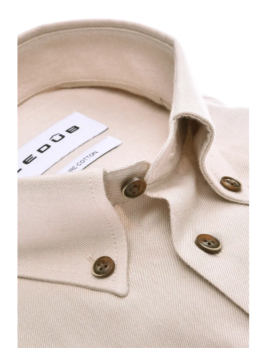 casual overhemd bruin Ledub Modern Fit New