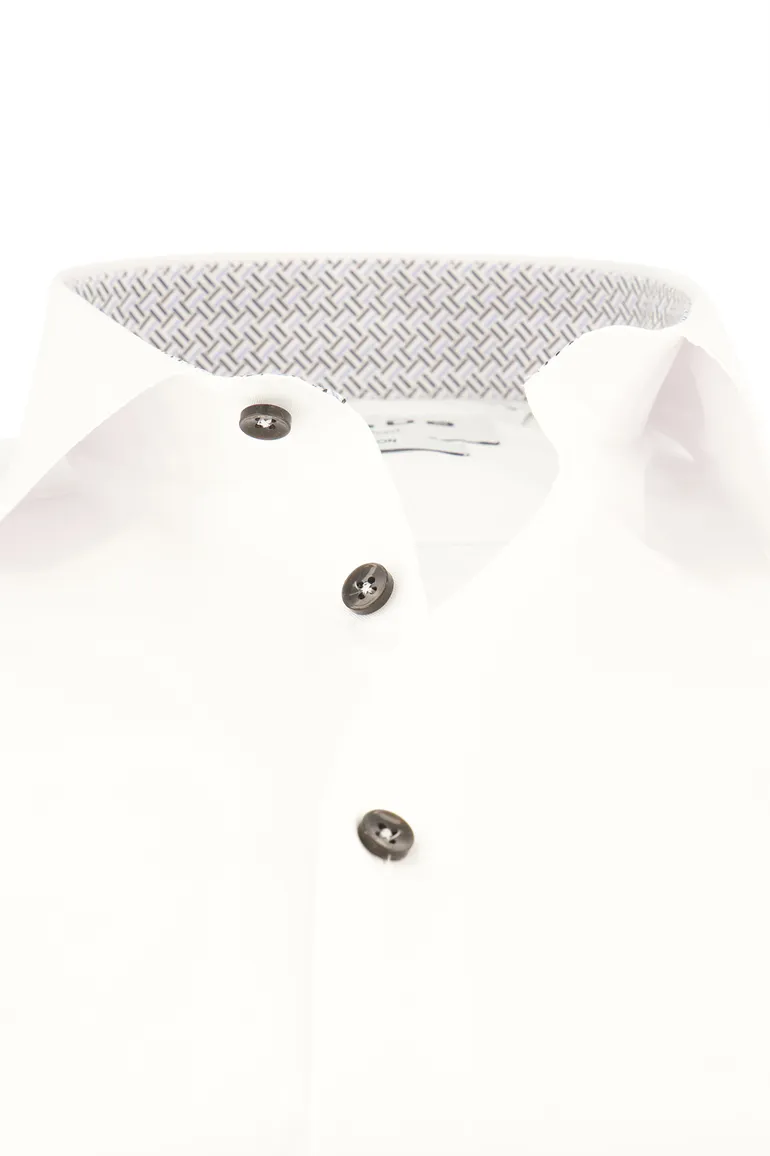 overhemd mouwlengte 7 Ledub Modern Fit New wit