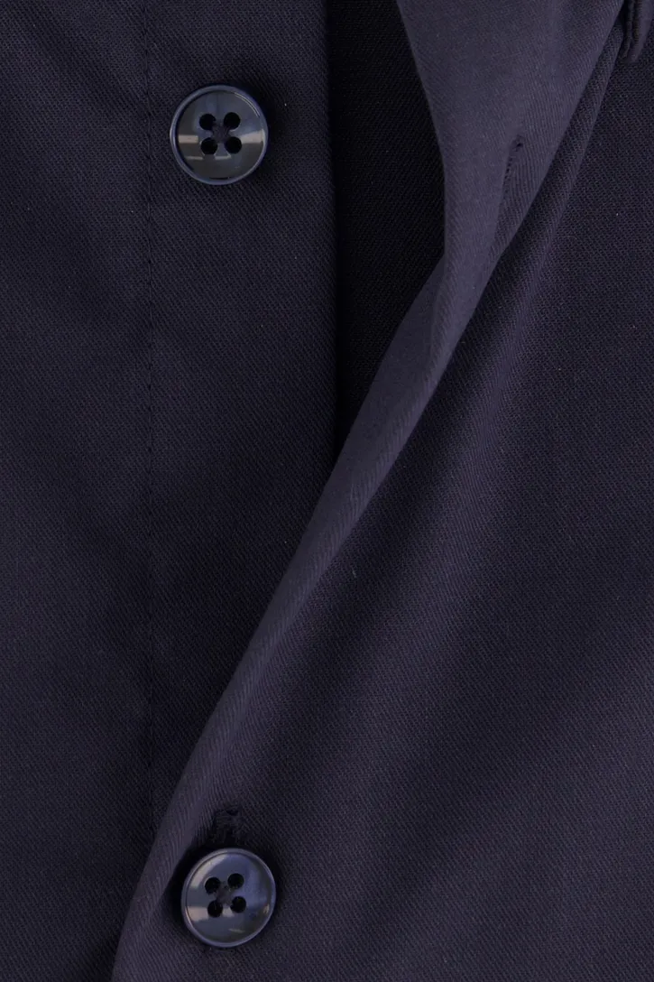 Strijkvrij Ledub Modern Fit overhemd donkerblauw