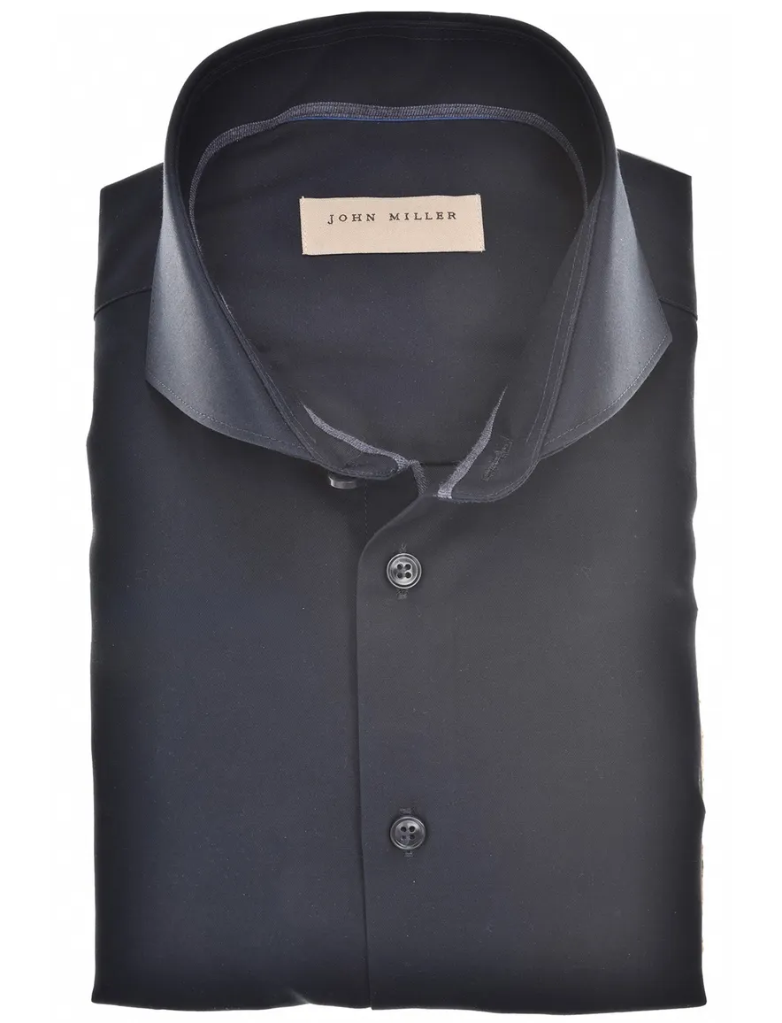 overhemd mouwlengte 7 donkerblauw John Miller Tailored Fit - Nieuw
