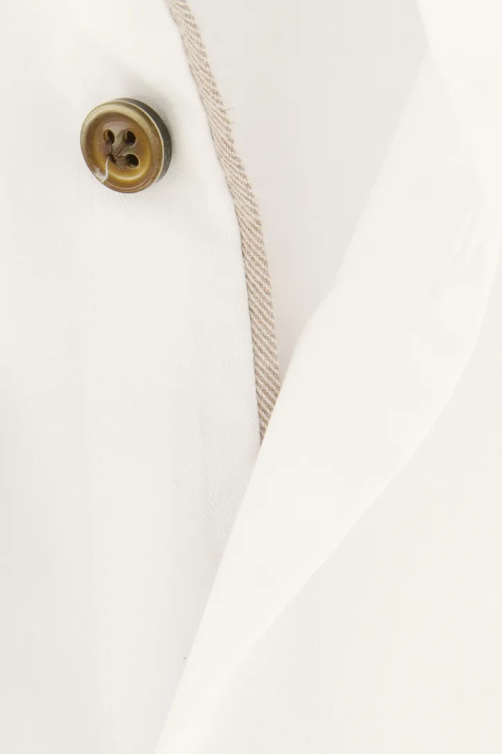 John Miller strijkvrij overhemd mouwlengte 7 wit effen Tailored Fit