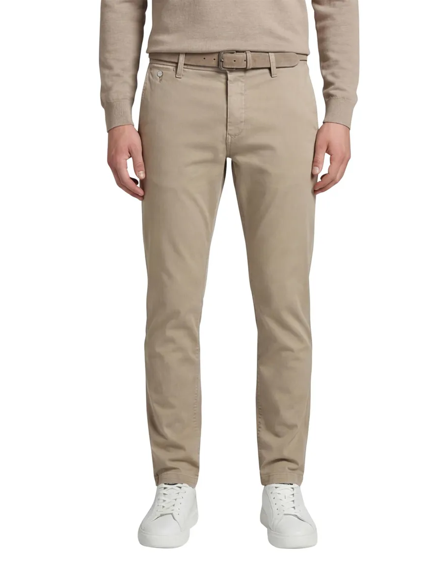Replay chino katoen beige Benni Regular Fit effen