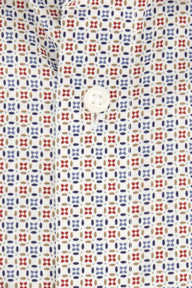 Olymp Luxor overhemd rood geprint Modern Fit ml 7
