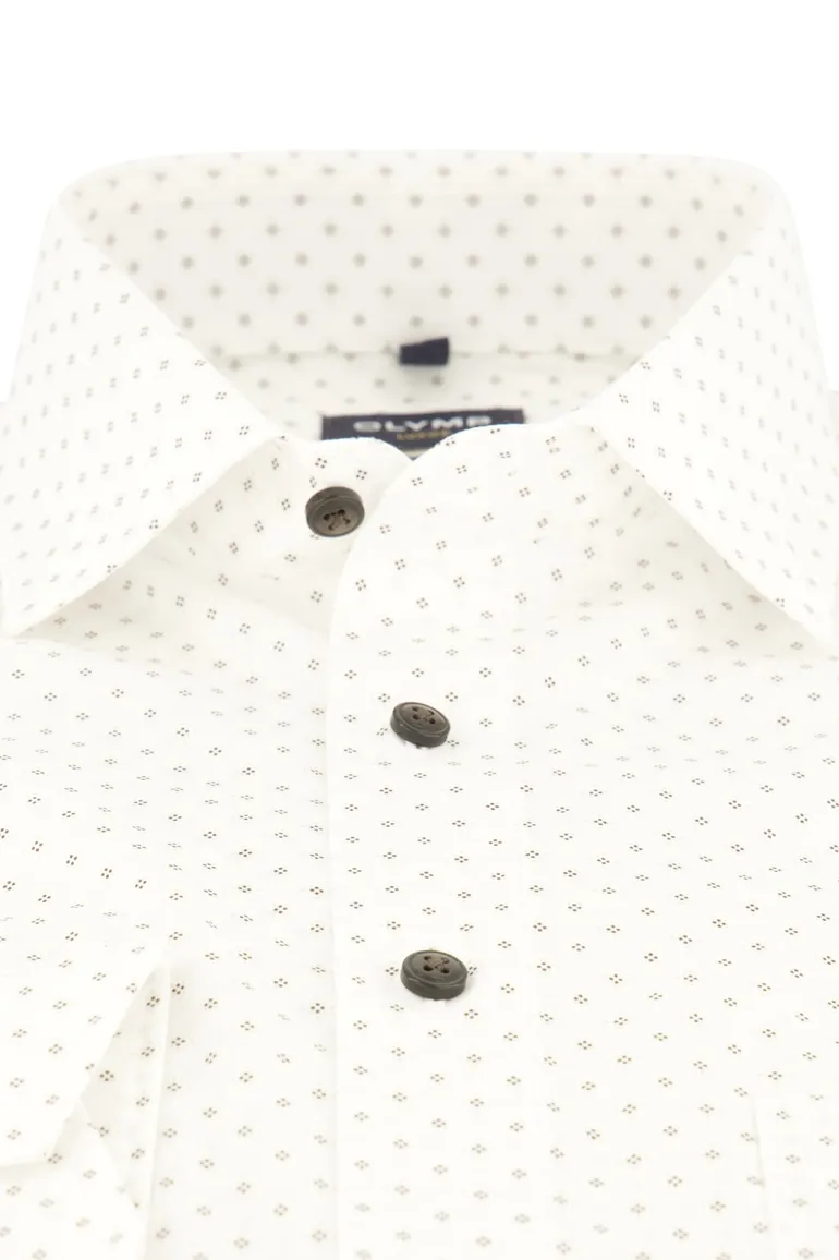 Olymp Luxor overhemd Modern Fit wit geprint