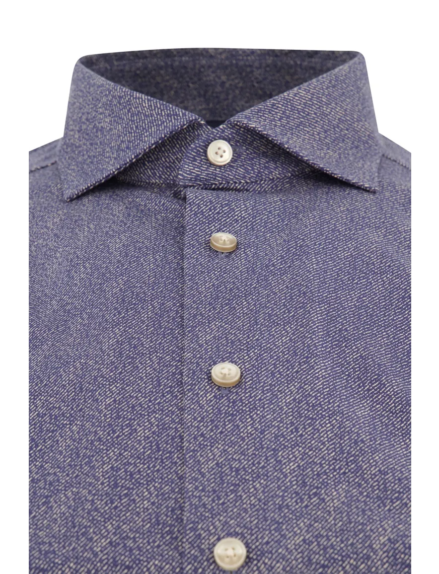 Olymp overhemd blauw geprint