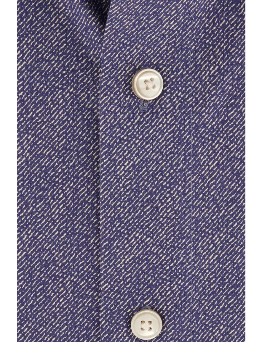 Olymp overhemd blauw geprint