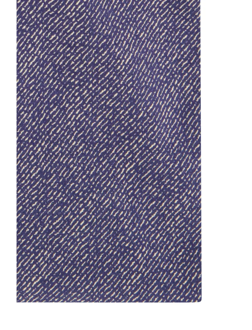 Olymp overhemd blauw geprint
