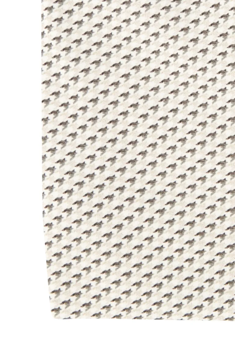 Olymp overhemd beige geprint extra slanke fit