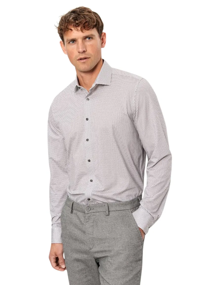 Olymp overhemd beige level 5 body fit