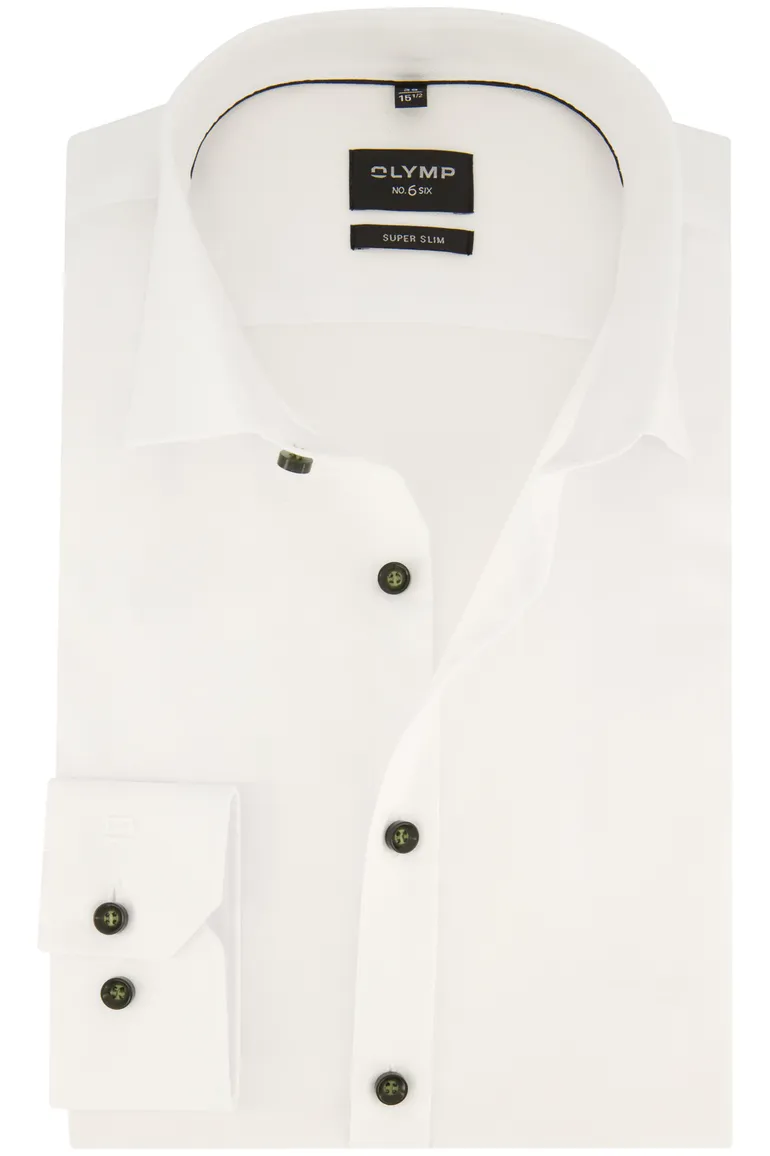 Olymp business overhemd extra slim fit wit effen