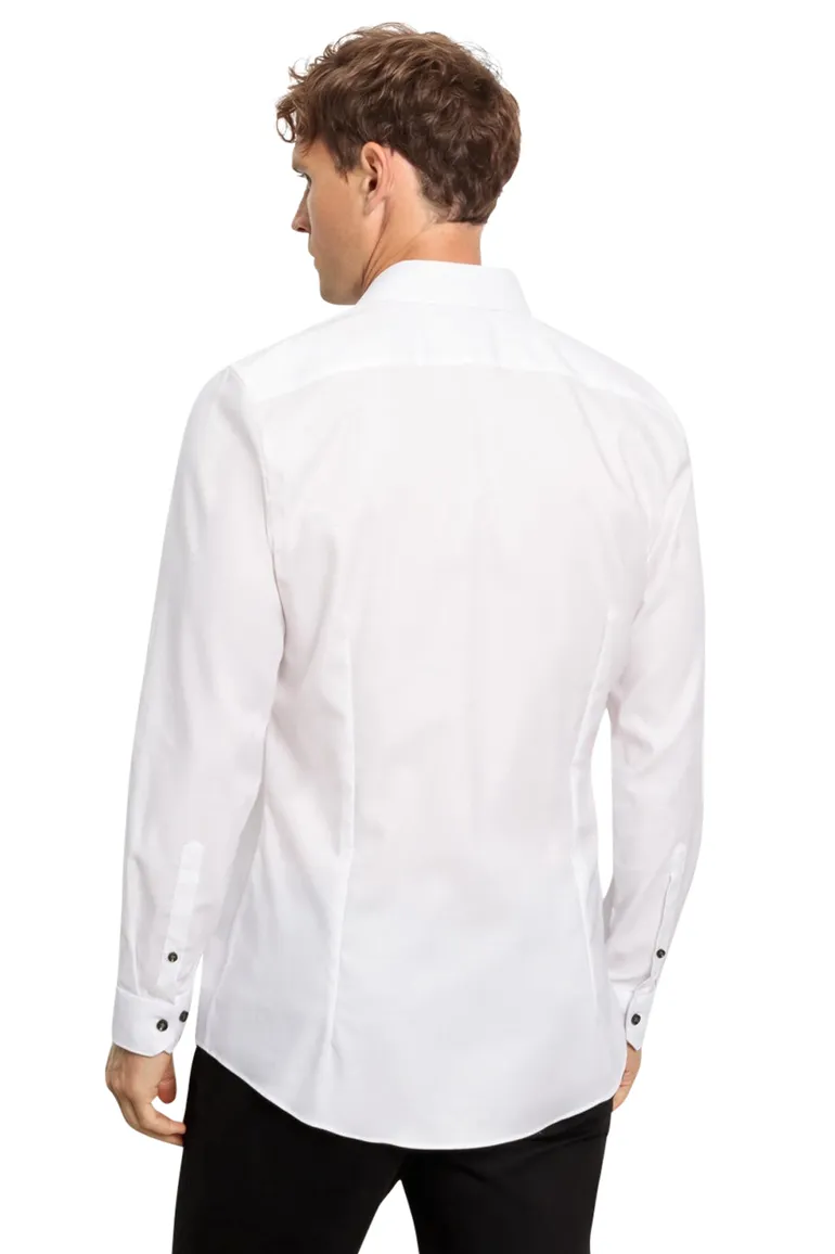 Olymp business overhemd extra slim fit wit effen