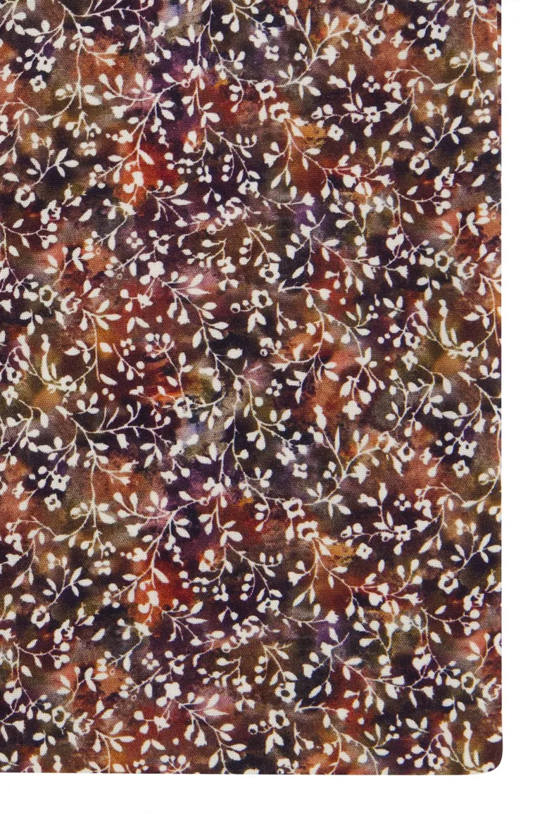 Olymp overhemd herfstkleuren geprint Luxor Comfort Fit strijkvrij