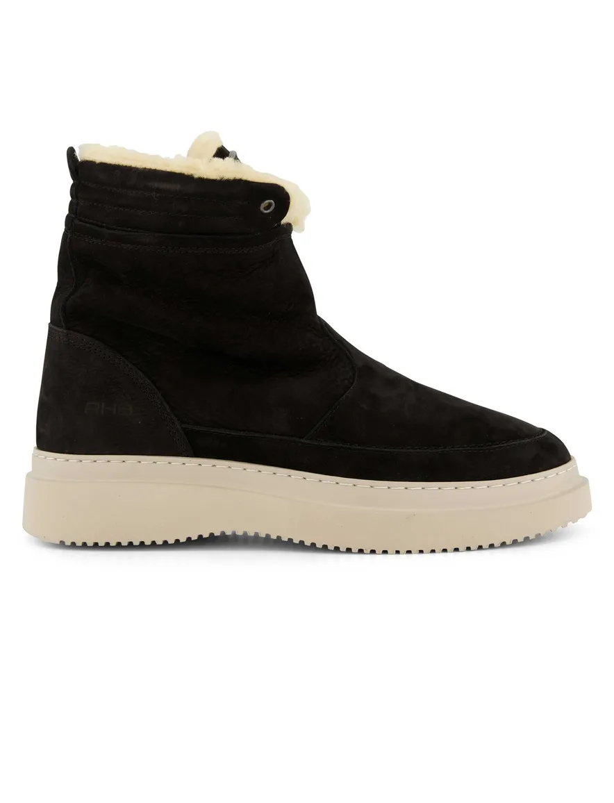 nette schoenen Rehab effen leer donkerblauw