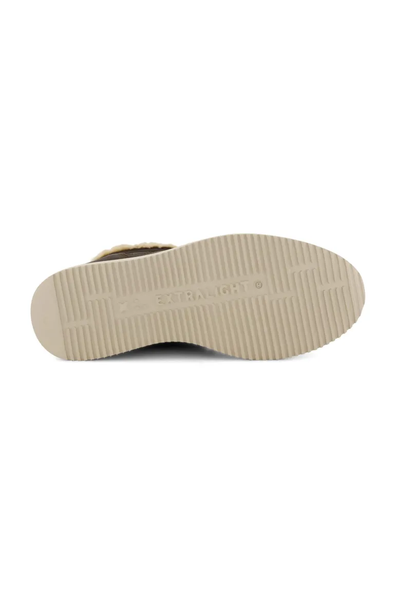 Rehab boots bruin leer gewatteerd beige zool