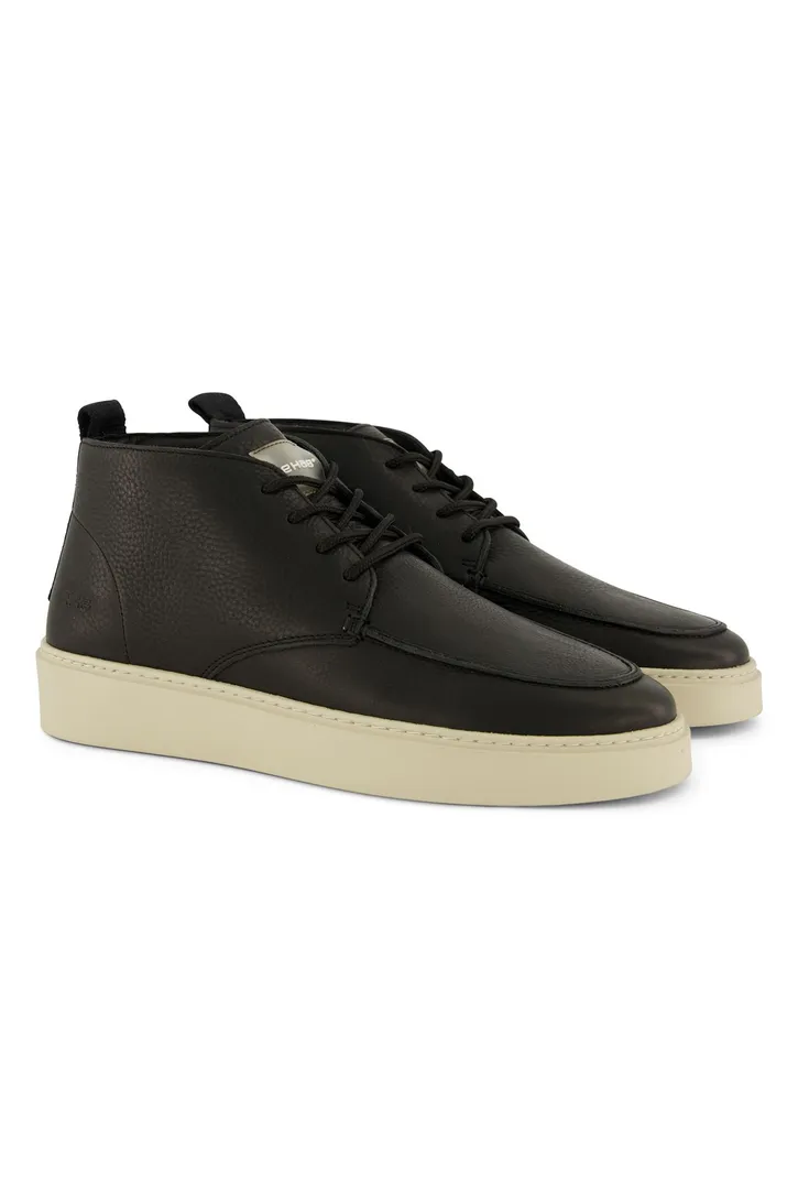 Rehab sneakers uni leer zwart