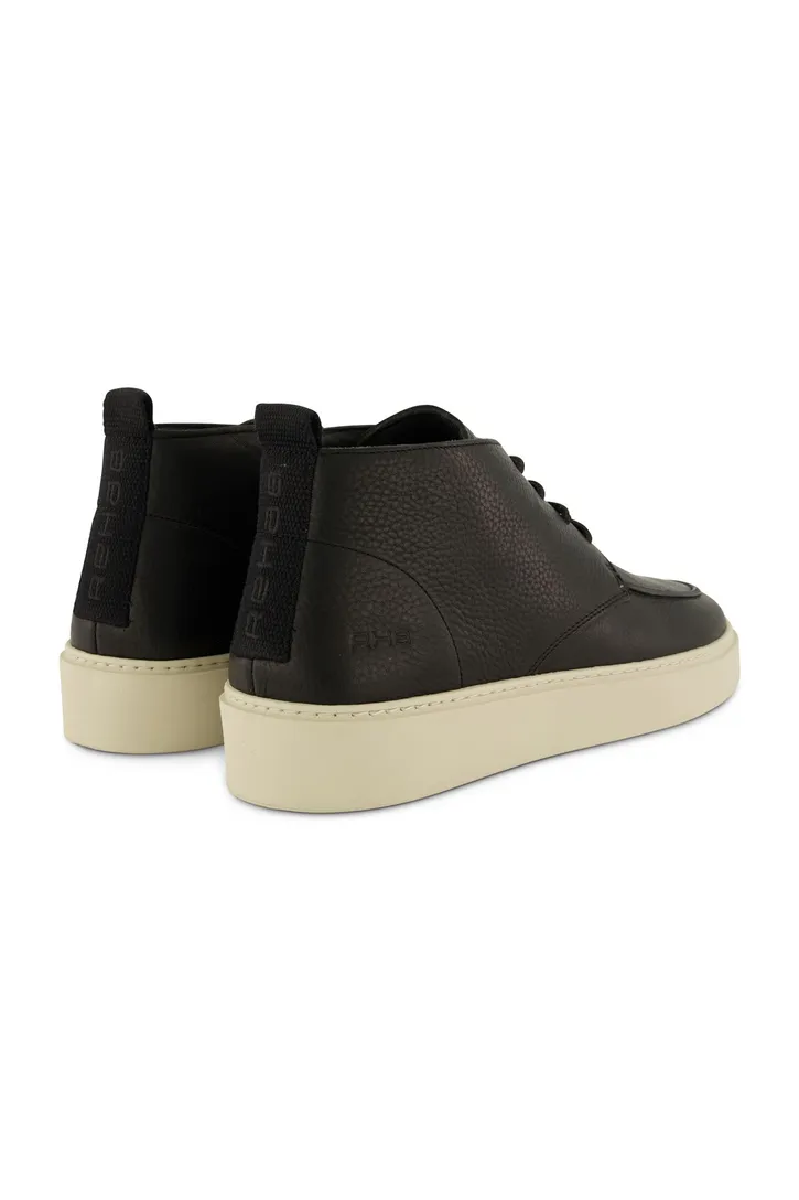 Rehab sneakers uni leer zwart