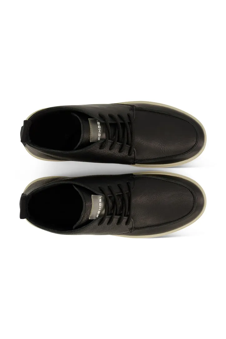 Rehab sneakers uni leer zwart