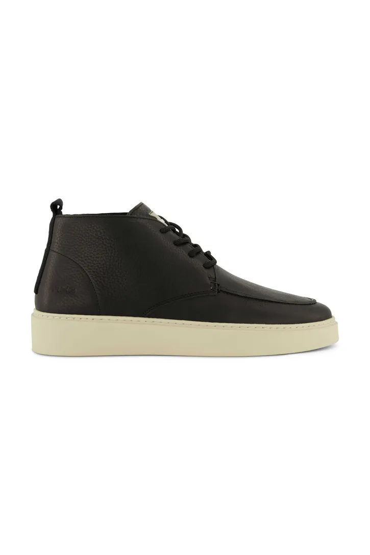 Rehab sneakers uni leer zwart