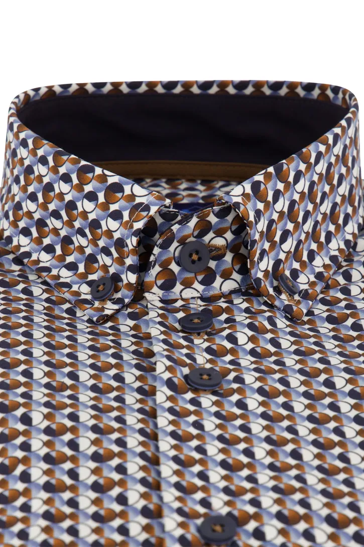 Casual overhemd Eden Valley Regular Fit blauw borstzak