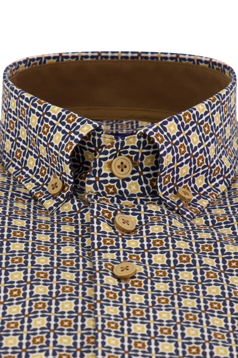 casual overhemd donkerblauw Eden Valley Regular Fit