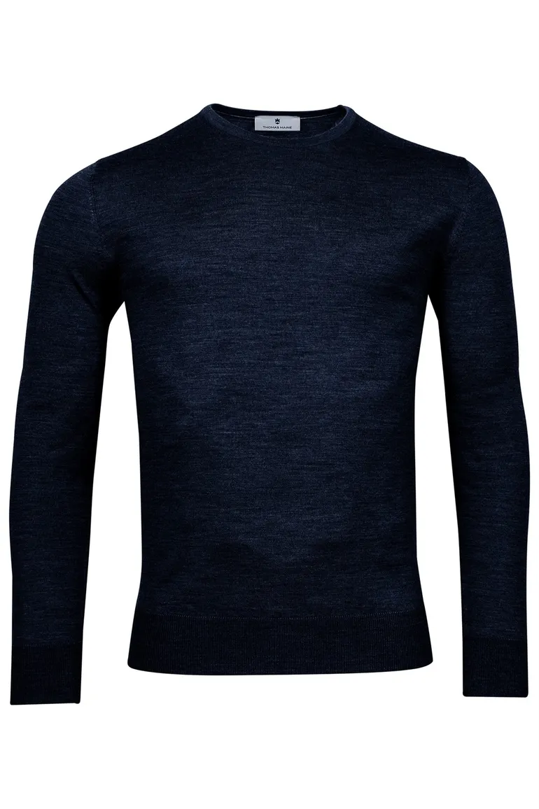 Thomas Maine trui donkerblauw