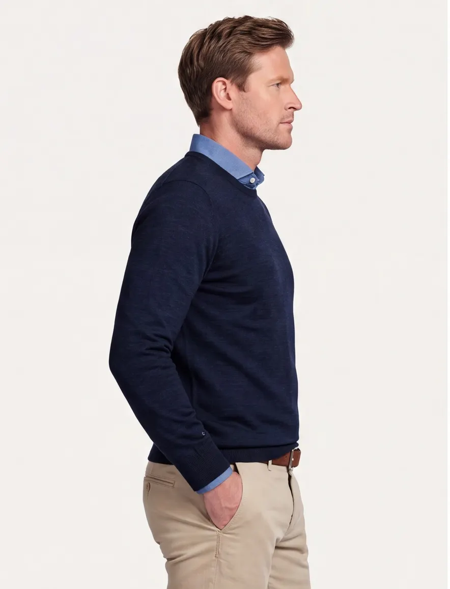 trui donkerblauw Thomas Maine