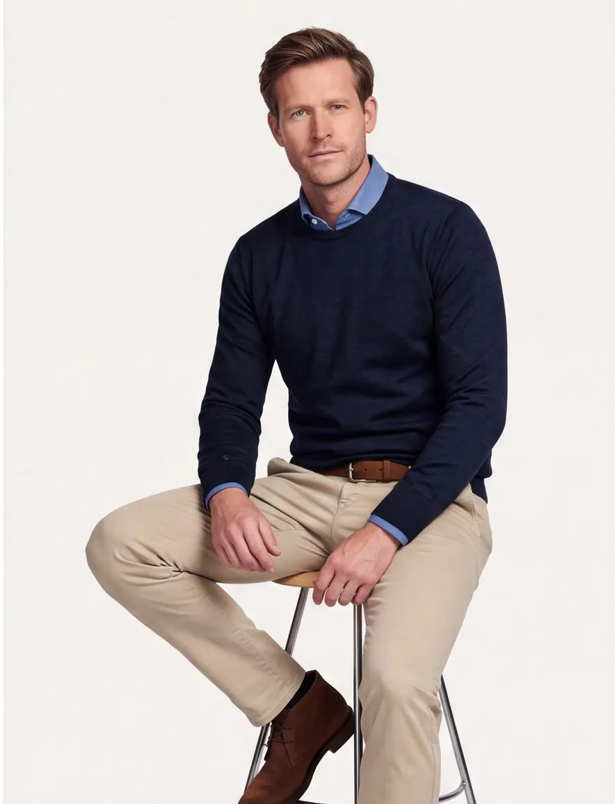 trui donkerblauw Thomas Maine