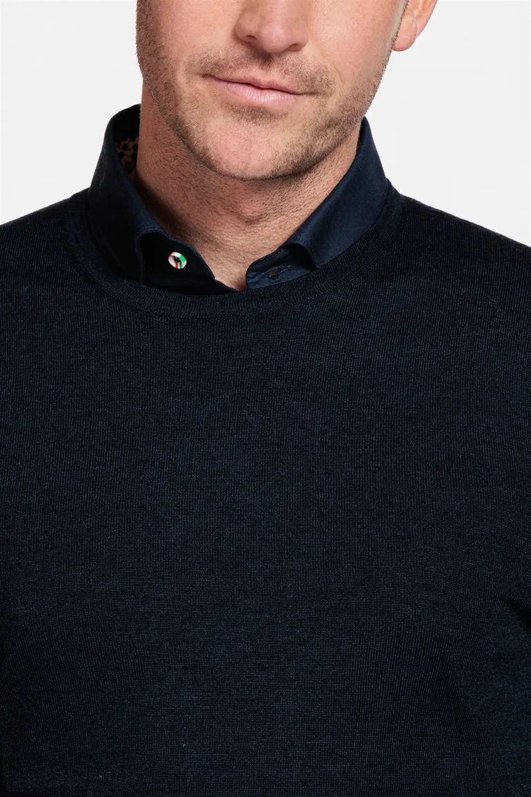Thomas Maine trui donkerblauw