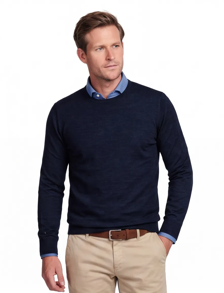 trui donkerblauw Thomas Maine