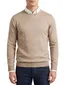 Thomas Maine trui beige gemêleerd normale fit ronde hals