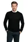 Thomas Maine trui zwart ronde hals effen 100% wol
