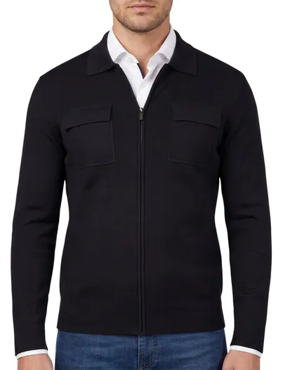 Thomas Maine Thomas Maine vest donkerblauw dubbele borstzakken wol