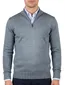 Thomas Maine trui blauw half-zip normale fit